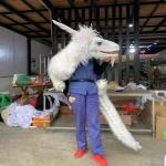 Rubber Dinosaur Hand Puppet Color Customized Manual Control