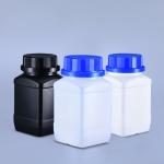 1 liter HDPE Square Lab Bottles Plastic Food Grade Reagent Chemical Liquid Packaging for sale