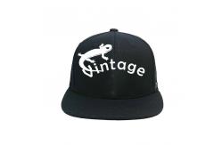 China Embroidery Logo Flat Brim Snapback Hats 5 Panel Camper Hat And Cap supplier