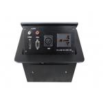 Brushed Black Color Pop Up Power Socket 10a Customized Hdmi VGA Port for sale