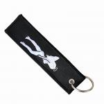 White Woman Double Sided Embroidery Keychain Metal Keychain Motorcycle Keychain Accessories for sale
