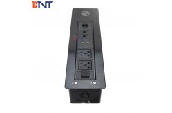 China Desk Mounted Flip Up Outlet With Mobile Phone Wireless Charging Function supplier