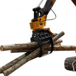 Hydraulic Wood Cutter Excavator Grapple Saw With Chainsaw for sale