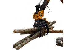 China Hydraulic Wood Cutter Excavator Grapple Saw With Chainsaw supplier