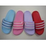 Casual Flat Pvc Stripe Upper Slide Ladies Eva Slippers for sale