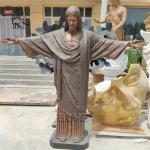 Bronze Savior Christ Jesus Statue Brass Redeemer Sculpture Life Size Metal Casting Jesus Decoration Religious for sale