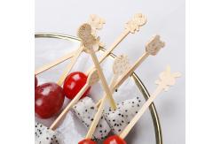 China Bamboo Animal Topic Rabbit Decorative Picks For Bar Buffet supplier