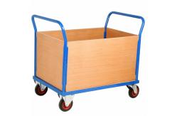 China Substantial Timber Panel Trolley 500KG Platform Cart With Sides supplier