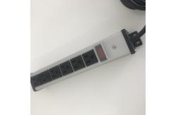 China Metal Clips 6 Outlet Multi Plug Extension Sockets Aluminum Shell supplier