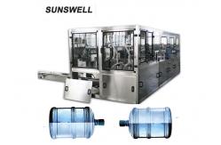 China Motor Drive 19L Bottled Water Filling Line With PLC Control System supplier