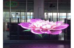 China Transparent Poster Curtain Display LED Cylinder 62500 Points/Square Meter SMD2121 supplier