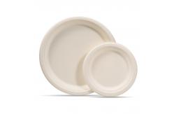 China Microwaveable Eco Friendly Packaging Compostable Sugarcane Plates Biodegradable Pulp Molded supplier