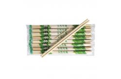 China OEM ODM Round Bamboo Compostable Chopsticks Custom Logo Packing supplier
