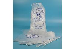 China Reusable Injecting LDPE 1.5mil Drawstring Ice Bag Biodegradable supplier