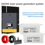 High Efficiency 8KW Solar Energy System for Home – Multi-Voltage 100V to 240V Output for sale