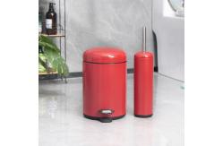 China Silver Stainless Steel Pedal Bin with Sustainable Waste Management and 5L Capacity supplier
