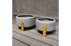 China Hand Carve Fiberclay Planter In Modern Hand Carved Design For Plants supplier