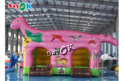 China Customized Kids Inflatable Amusement Park T-Rex Dinosaur Theme Bouncy Castle supplier