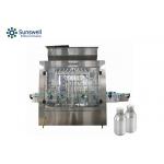 2000BPH Complete Aluminum Bottle Filling Machine 4 Screw Heads for sale