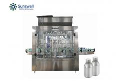 China 2000BPH Complete Aluminum Bottle Filling Machine 4 Screw Heads supplier
