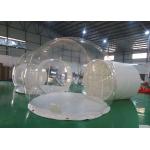 CE EN14960 Three Rooms Glamping Tent , Inflatable Bubble Lodge Tent With Metal Tunnel