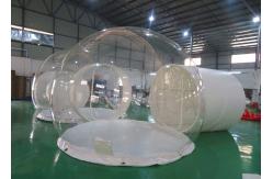 China CE EN14960 Three Rooms Glamping Tent , Inflatable Bubble Lodge Tent With Metal Tunnel supplier