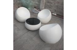 China Lightweight Fiberglass Resin Furniture Bench Table Sets In Customized Design supplier