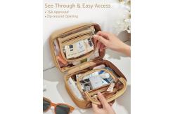 China Lightweight Waterproof 2 Layer Travel Toiletry Bag Clear Makeup Bag With Zipper supplier