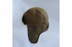 China Wholesale new design sheepskin shearling trapper sheepskin winter hat supplier