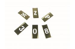 China Custom Yellow Brass Interlocking Stencils 1.5inch Character Height supplier