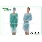 OEM Antibacterial Disposable Long Sleeve Gown With Knitted Wrist for sale