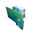 Eco Friendly Cardboard Counter Display Units With A5 Brochure Holder And Ads Board for sale
