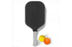 China Black Thermoformed Pickleball Paddle Set Raw Carbon Pickleball Paddle 16mm supplier