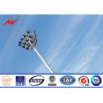 Plaza Lighting 1000W Painting 80M High Mast Outside Light Pole , BV for sale