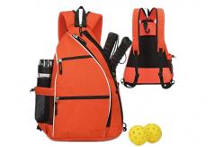 China Unisex Black Sling Pickleball Bag With Detachable Shoulder Strap supplier