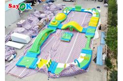 China Silk Printing Inflatable Water Obstacle Course For Wake Park supplier