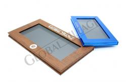 China Wooden Paper Empty Magnetic Palette Acrylic Window Cardboard Eyeshadow Palette supplier