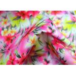 Semi Bleached Patterned Polyester Fabric / Fine Twill Fabric For Traveling Bags