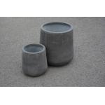 Modern Round Fiber Clay Planter with Customed Design and Drainage Holes