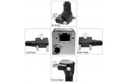 China Alvin's CAT6a SF UTP GigE 10m Vertical Screw Lock Left Angle supplier