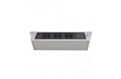 China 1.5m Cable Aluminum Alloy Desk Mounted Power Sockets supplier