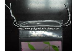 China LDPE Clear Plastic Bags With Drawstring For Cotton Swab / Q - tips supplier