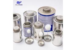 China Screw Top PVC Cement Tin Can Adhesive Metal Container With Dauber And Brush supplier