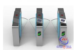 China Biometric Recognition DC24V Flap Barrier Gate For Subway Station supplier