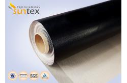 China Black PTFE Coated Fiberglass Fabric For Thermal Insulation System supplier