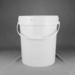 6 Gallon 25L White Large Round Plastic Buckets Leak Proof For Paint for sale
