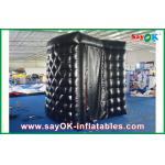 Inflatable Party Decorations PVC Coating Black Inflatable Photo Booth Rental Waterproof Strong Picture Box for sale
