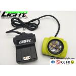Waterproof  IP68 25000lux 13.6Ah 4.07W LED Miners Cap Lamp for sale