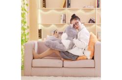 China Cute Plush Seat Cushions Hamster Shape Cotton Material With Zipper 45 * 90CM supplier