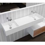 White Rectangular Wall Hung Bathroom Basins Customised Design for sale